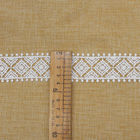 guarnição bordada branca do laço do poliéster de 3.5cm para o vestuário