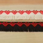 Borda da guarnição da franja da borla do algodão de 4.5CM para o vestuário