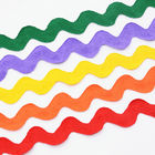 Matéria têxtil tecida lisa de Rick Rack Trim For Home do arco-íris