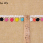 GL008 ensaca a fita colorida de 3cm Pom Pom Trim