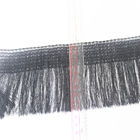 Guarnição de nylon da borla da franja 4.5cm da multi camada preta