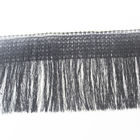 Guarnição de nylon da borla da franja 4.5cm da multi camada preta